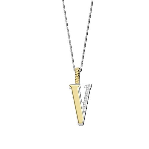 Necklace Ti Sento Milano Woman Letters in Silver Cubic Zirconia 6840ZY_V - 6840ZY_V